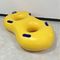 Yellow Double Inflatable Swimming Ring Pool Float For Adults Water Park Game Play