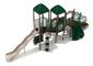 OEM Outdoor Playground Equipment Green Tree Playhouse With Slide