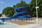Water Amusement Theme Park Pool Fiberglass Slide For Kids Play Customized Color
