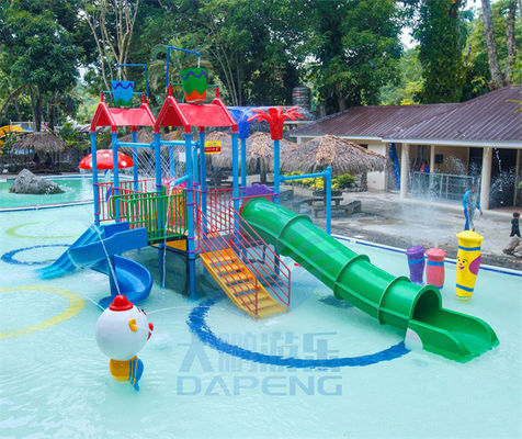 Berwarna-warni Taman bermain Slide air Anak-anak Slide kolam renang serat kaca RoHS Disetujui