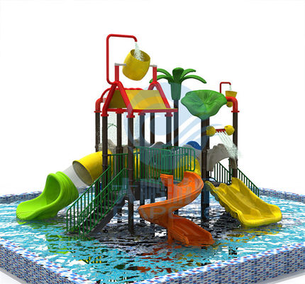 Harga yang bagus Taman Air Rumah Air Slide Serat Kaca Anak-anak Peralatan Sungai malas on line