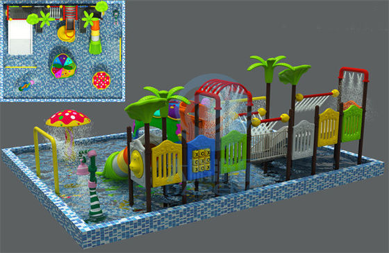 Harga yang bagus 110m2 Fiberglass Commercial Water Slide Pool LLDPE Jamur Bentuk Untuk Anak-anak on line