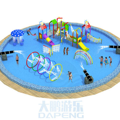 Harga yang bagus Family Splash Zone Waterpark Children Commercial Water Play Equipment 20m Dia on line