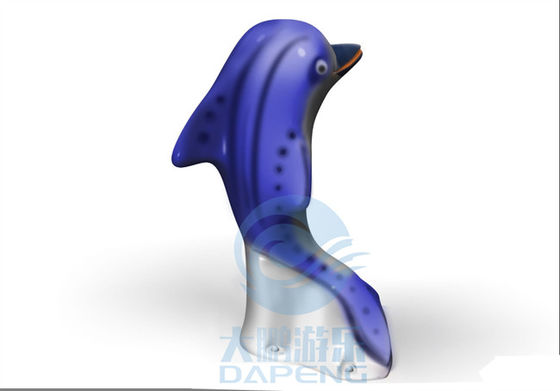 Harga yang bagus Taman bermain Aqua Water Toys Serat kaca Dolphin Sprinkler Untuk Splash Pad on line