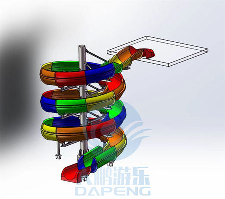 Harga yang bagus OEM ODM Body Spiral Kolam Renang Water Slide Single Open tahan oksidasi UV on line