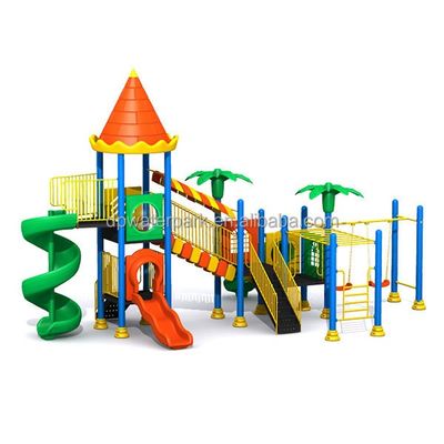 Harga yang bagus China Custom Anak Taman Peralatan Taman bermain Plastik besar Slide Swing Set Outdoor untuk Anak-anak on line