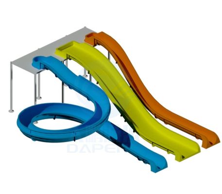 Harga yang bagus Taman Air Luar Ruang Hiburan Anak bermain Set di atas Ground Pool Water Slide on line