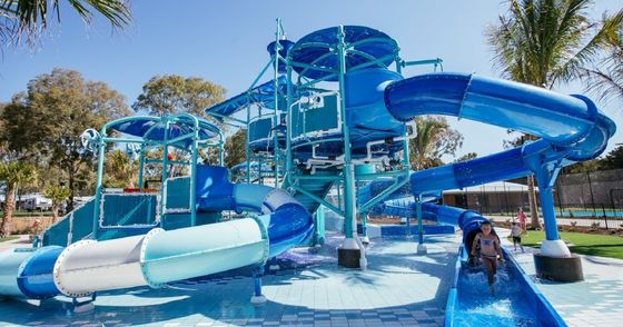 Harga yang bagus Taman air Taman bermain Permainan luar ruangan Aksesoris kolam renang Anak-anak Slide air tabung spiral on line