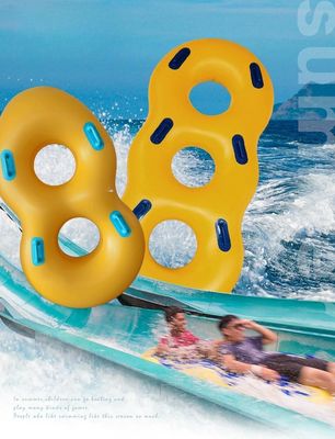 Harga yang bagus Yellow Double Inflatable Swimming Ring Pool Float Untuk Dewasa Water Park Game Play on line