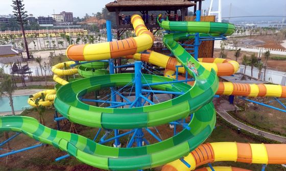Harga yang bagus OEM Taman Air Komersial Luar Ruangan Anak-anak Taman Hiburan Ride Fiberglass Slide on line