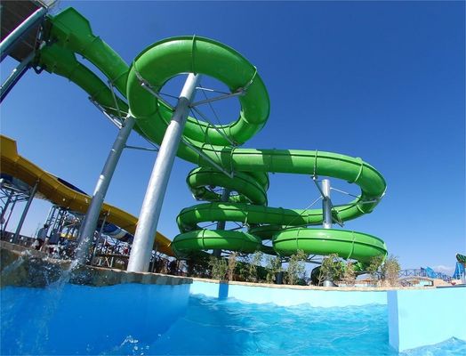 Harga yang bagus Fiberglass Water Park Slide 2 Orang Aqua Attract Park Game Rides on line