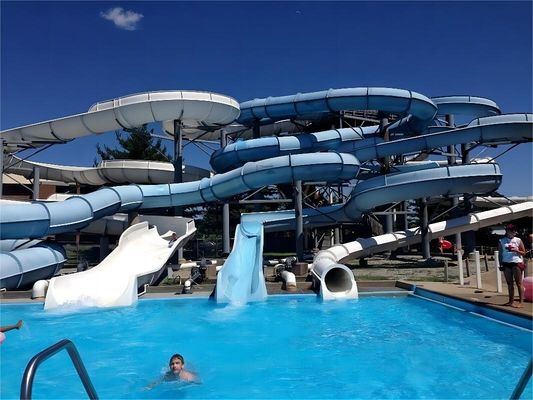 Harga yang bagus OEM Outdoor Komersial Taman Air Taman Permainan Fiberglass Slide untuk Anak-anak on line