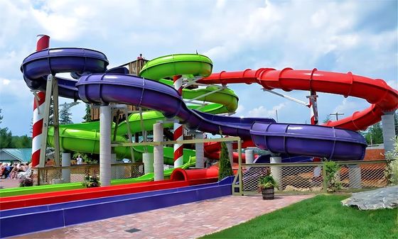 Harga yang bagus ODM Taman Hiburan Luar Ruang Bersepeda Mainan Air Slide Serat Kaca Harga on line