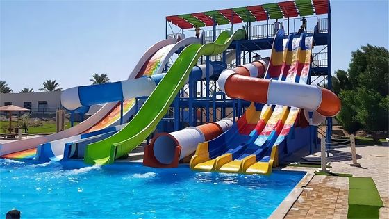 Harga yang bagus Fiberglass kids fun slide Amusement Aqua Water Park Swimming Toys Pool Rides on line