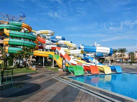 Harga yang bagus Swimming Pool Fiberglass Water Slide For Kids  Commercial Theme Park Playground Amusement Rides on line