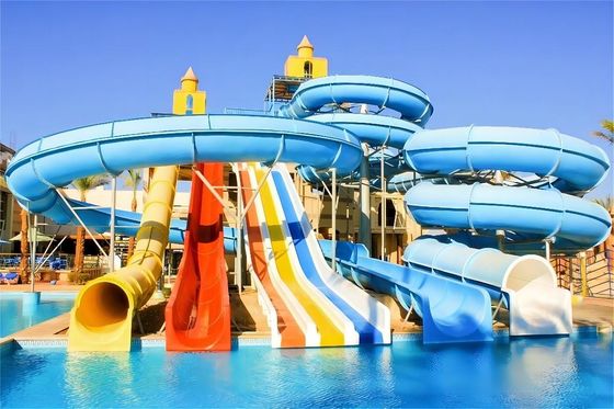 Harga yang bagus 8m Height Water Park Slide Underground Swimming Pool Equipment on line