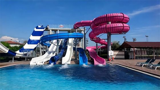 Harga yang bagus OEM Customized Aqua Water Park Private Pool Tube Fiberglass Slides on line