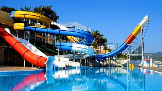 Harga yang bagus Komersial Anak-anak Air Fun Taman Hiburan dengan Serat Kaca Air Slide Set on line