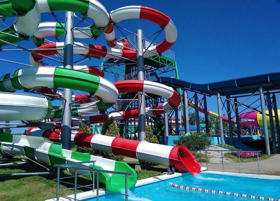 Harga yang bagus ODM Guangdong Dapeng Amusement Technology Co Ltd Taman Kolam Ride Anak Taman bermain Serat kaca Slide air on line