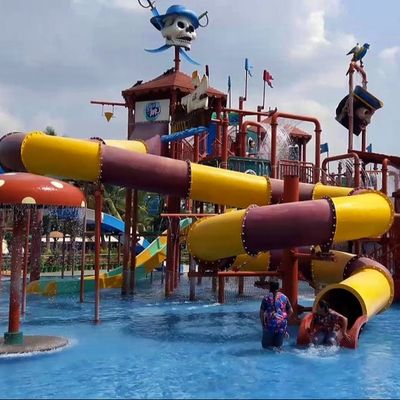 Harga yang bagus Taman Hiburan Air Ride Peralatan pesta Slide air serat kaca komersial on line