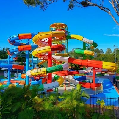 Harga yang bagus ODM di atas tanah Kolam renang Peralatan pesta Slide air serat kaca on line