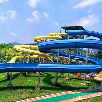 Harga yang bagus Customized Size Colorful Fiberglass Water Slide for Outdoor Water Parks and Pools on line