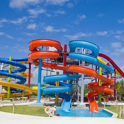 Harga yang bagus Customized Colorful or Customized Fiberglass Slide for Residential and Resort Hotel Water Parks on line