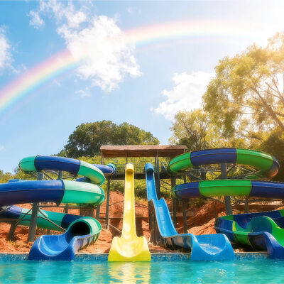 Harga yang bagus Open Spiral Water Slide Combination Fiberglass Rides Game Penggunaan Untuk Kolam Renang Keluarga Luar Ruang Taman Air Desain 2D Disesuaikan on line