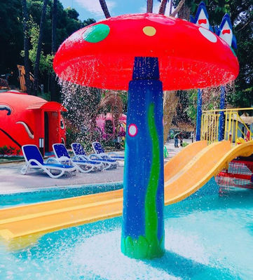Fiberglass Air Jamur Fountain Disesuaikan Untuk Anak-anak Parkir Semprot