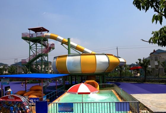Fiberglass Amusement Park Rides Super Behemoth Bowl Water Slide Disesuaikan