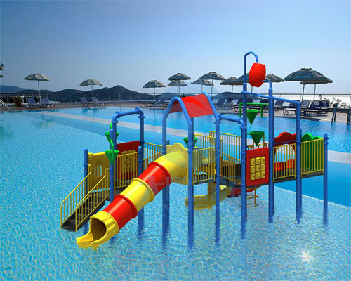 Harga yang bagus Anak-anak Keamanan Taman bermain Water Slide Anti UV Outdoor Pool Slide Dengan ember on line