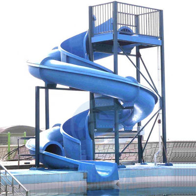 Harga yang bagus Cyclone Kolam renang Water Slide Satu Piece Serat Kaca Warna Biru Untuk Taman Air on line