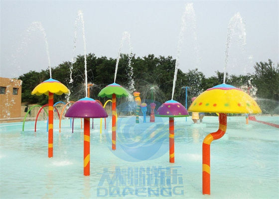 Harga yang bagus Semua Fiberglass Made Air mancur Jamur Kecil Untuk Anak-anak Taman Air Splash Zone on line