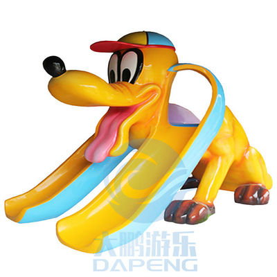 Harga yang bagus Double Flume Mini Pool Slide Fiberglass Anak-anak Kolam Renang Dog Slide Anti UV on line