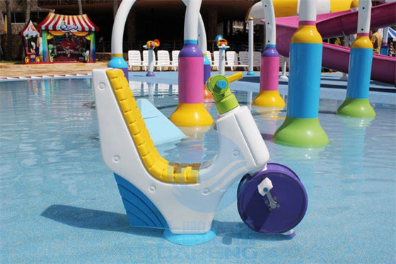 Harga yang bagus Children Water Park Play Game Fiberglass Water Spray Motorcycle For Splash Park on line