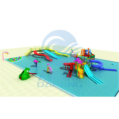 Anak-anak Aqua Park Hill Slide Ground Taman bermain Air Slide Combo Disesuaikan