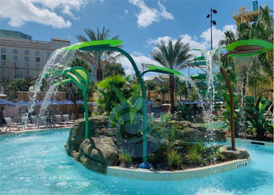 kualitas Air Terjun Daun Sprig Trapa Kolam renang Air mancur SS 304 Untuk taman splash pabrik
