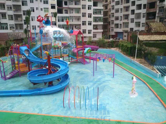 Harga yang bagus Taman bermain air Slide Taman air Rumah air serat kaca untuk anak-anak on line