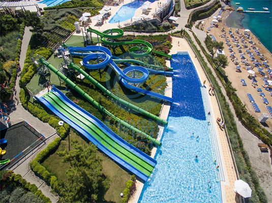 Harga yang bagus Resort Beach FRP Hill Water Slide Cluster Customized Big Water Slide For Adults on line