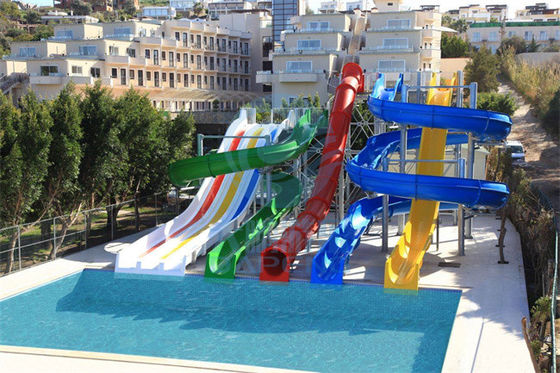 Kolam renang Residential Water Slide Fiberglass Peralatan taman air Tinggi 4,0m