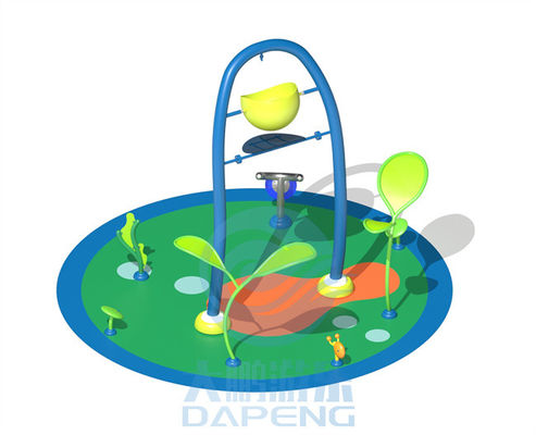 50 m2 Desain Taman Air Anak-anak Dengan Water Splash Pad, Taman Semprot Dengan Lantai EPDM
