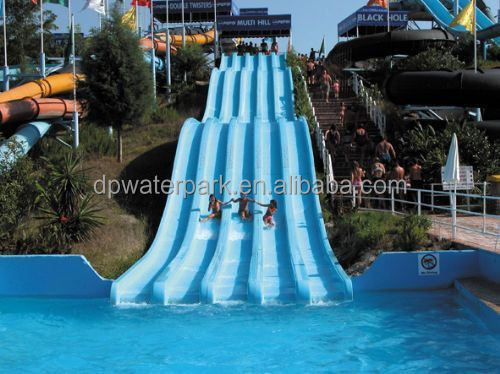 Peralatan Taman Air Warna Custom Multiple Water Fiberglass Slides Untuk Kolam Renang Komersial/Rumah