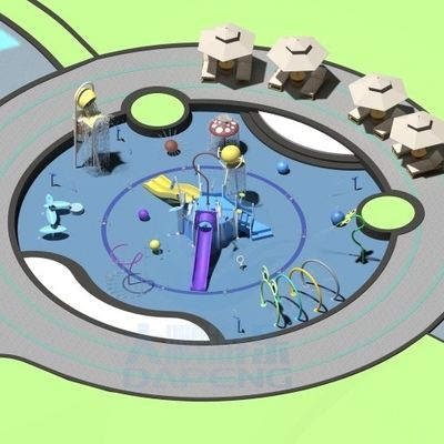 Harga yang bagus Desain Baru Permainan Air Splash Pad Taman bermain outdoor Peralatan taman air kecil Modern untuk anak-anak on line