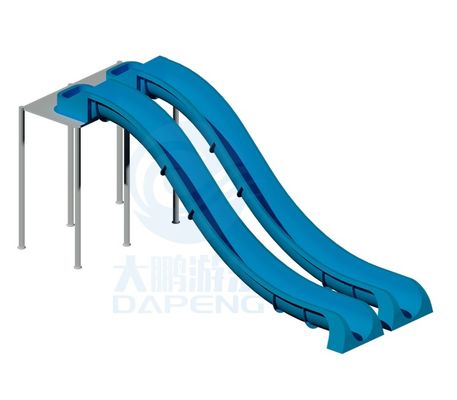 Di atas tanah Kolam renang Anak-anak Bersepeda Peralatan taman air Fiberglass Water Slide Bagian