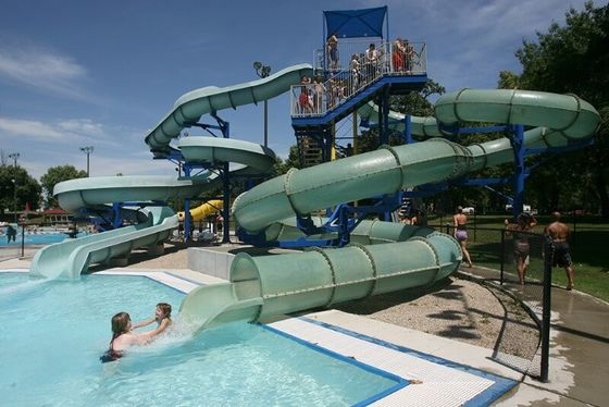 Harga yang bagus Aqua Water Play Kids Tube Slide Set Fiberglass Park Toys Equipment For Pool on line