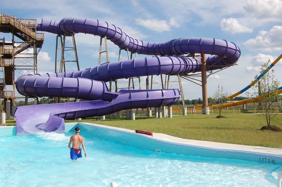 Custom Amusement Park Rides Fiberglass For Fun Tube Slide Aqua Play Above Ground Taman Air
