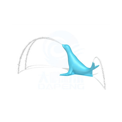 Fitur Air Taman Sea Lion Bentuk Splash Sprinkler Pad Sistem Untuk Anak-anak