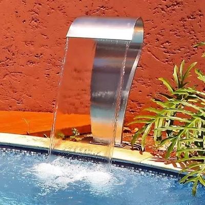 Harga yang bagus Aksesoris kolam renang logam SPA Stainless Steel Fountain Head Cascade Air terjun luar ruangan on line