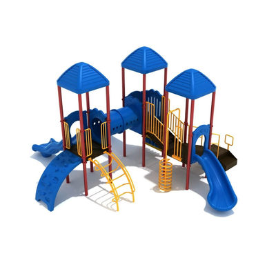 ODM LLEPE Outdoor Playground Playhouse Dengan Slide Plastik Tabung
