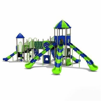 Peralatan taman bermain luar ruangan plastik Slide air taman bermain warna yang disesuaikan